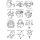 Sternzeichenkette mit Swarovski Kristall, Kreuzanhänger und Lasergravur GONC51