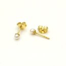 Goldschmuck Ohrstecker mit 3mm Akoya Perlen