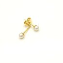 Goldschmuck Ohrstecker mit 3,5mm Akoya Perlen