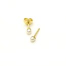 Goldschmuck Ohrstecker mit 3,5mm Akoya Perlen